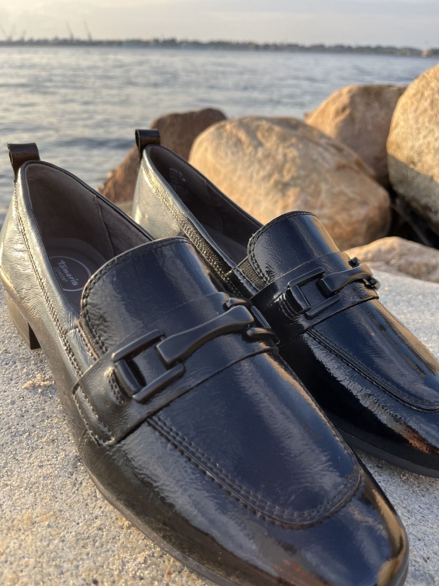 Dame Skowolter | Tamaris - Sort Loafers