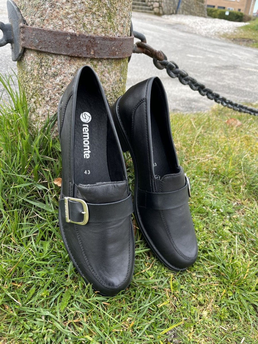 Dame Remonte | Remonte - Sort Loafers